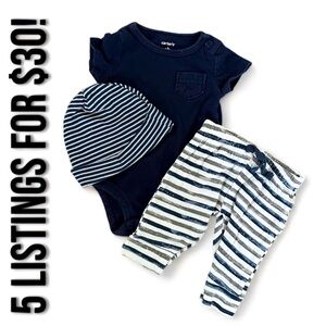 Newborn baby boy 3 piece matching outfit set Carter’s koala baby